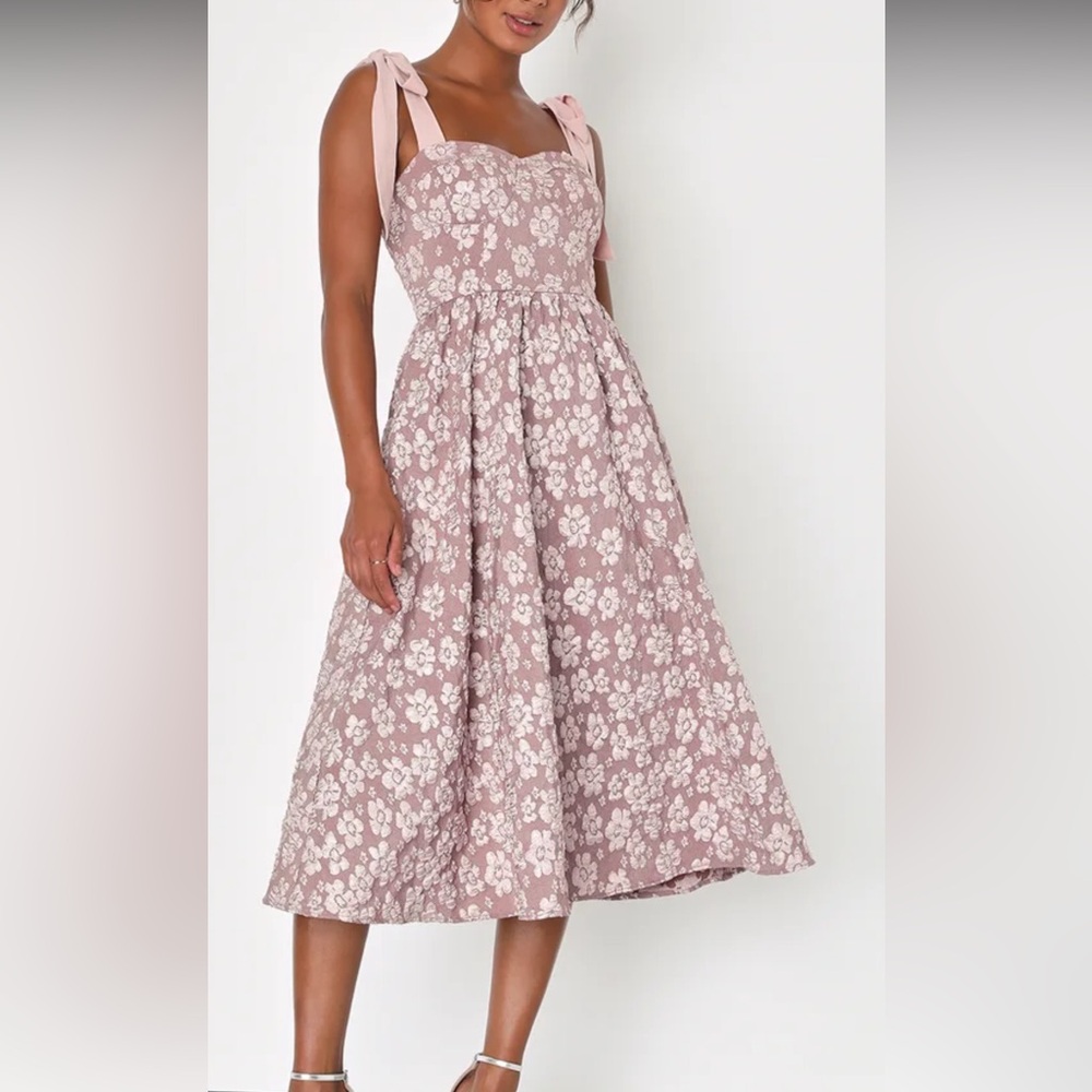 Lulu's Pink Pleated Dress